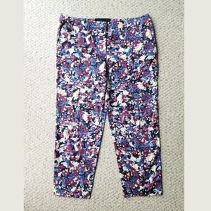 St John Ankle Pants Multicolor Pockets Stretch